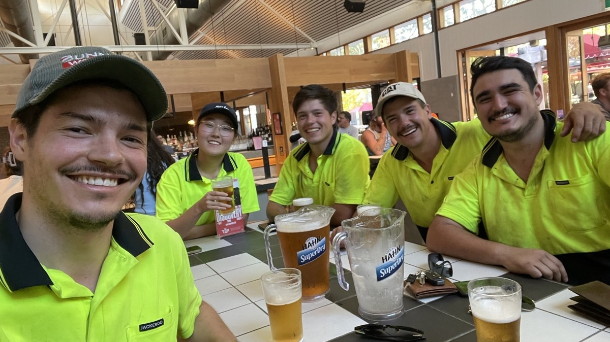Photo of The Jardín Team after a day's work